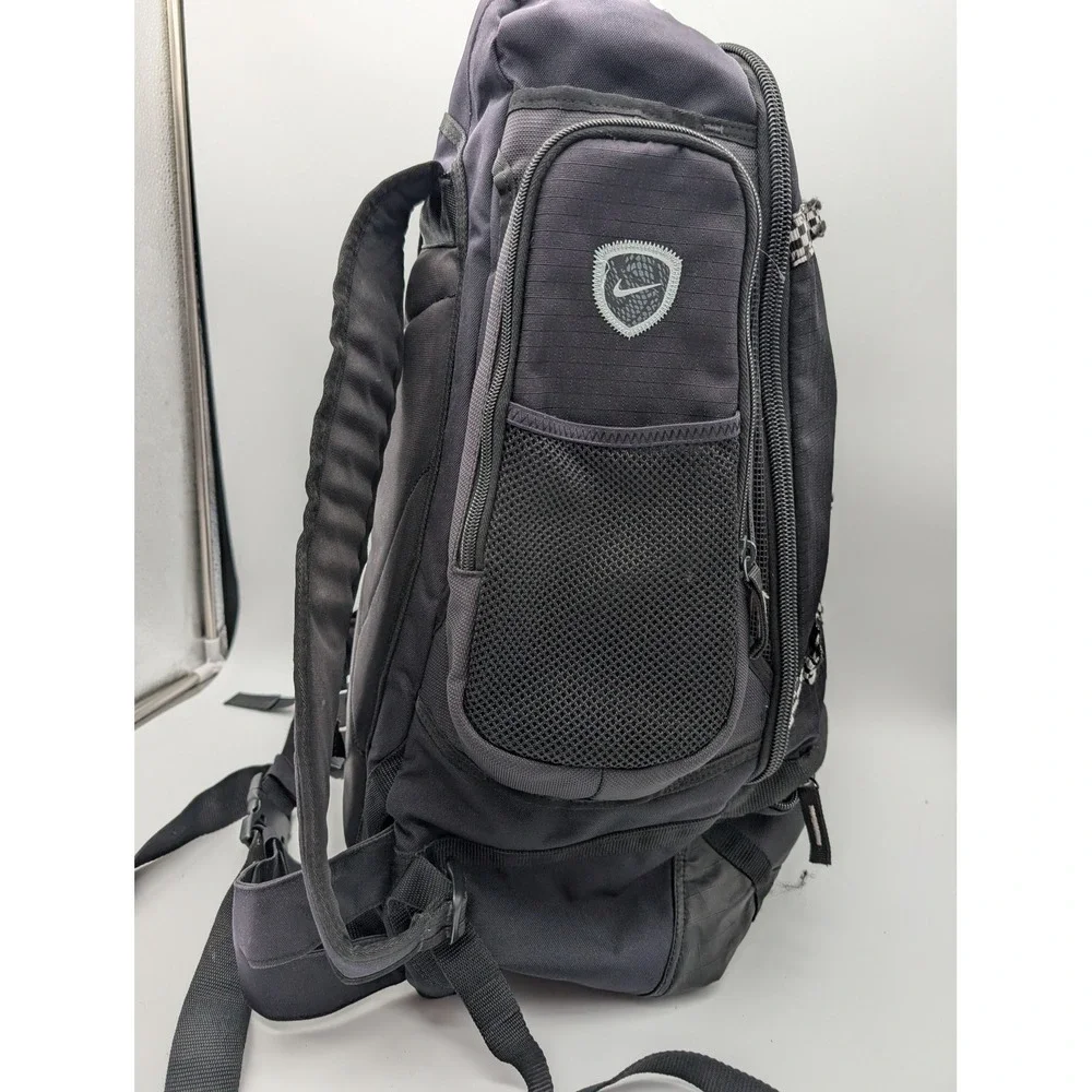 Nike Face-Off Lacrosse Backpack Black Checkered Sports Travel Bag GA0218-001
